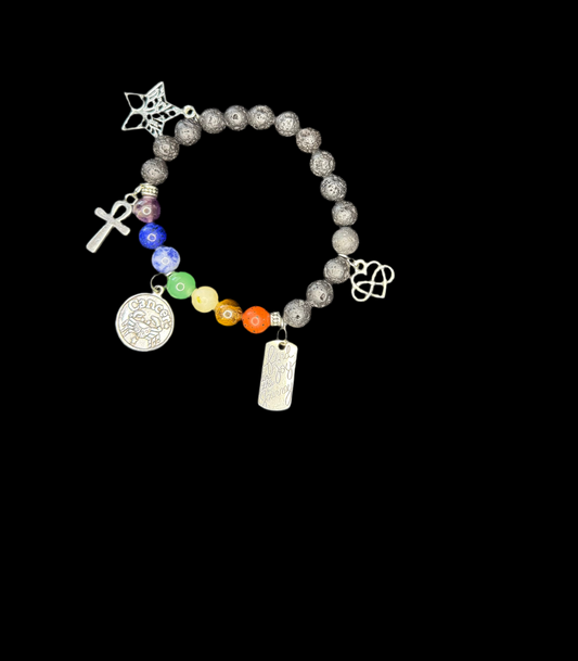 Chakra Cancer Charm Bracelet